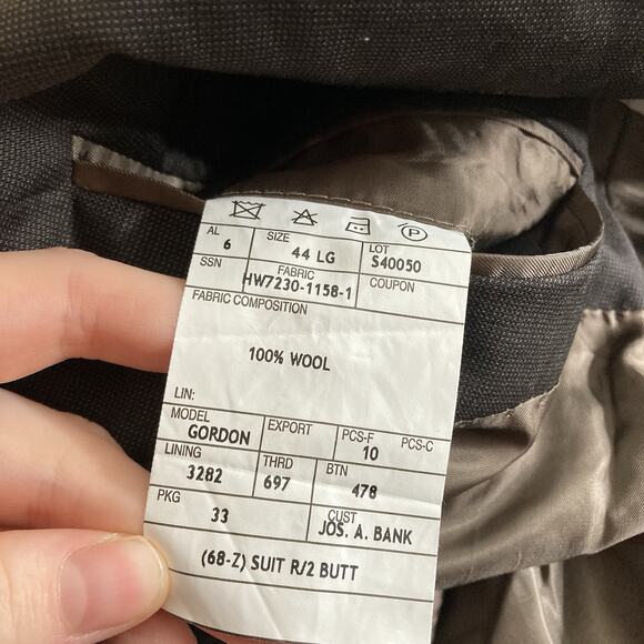 Jos. A Bank Men's Brown Single Breasted Wool‎ Blazer Size 44 Career Old Money - Picture 8 of 14